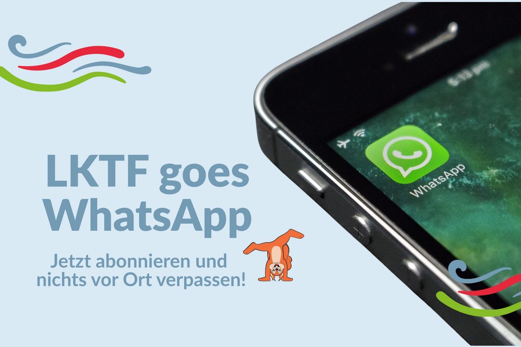 Grafik mit Aufschrift und einem Handy-Bild.