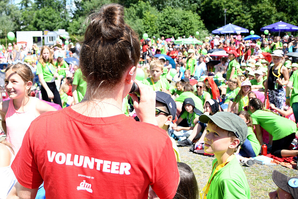 Volunteer auf dem Landeskinderturnfest 2019.