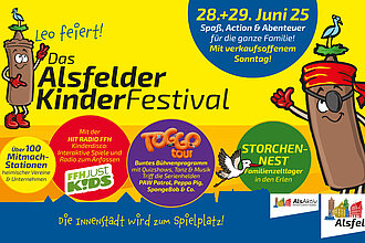 Ein Infobild mit vielen Hinweisen zum Alsfelder Kinderfestival.